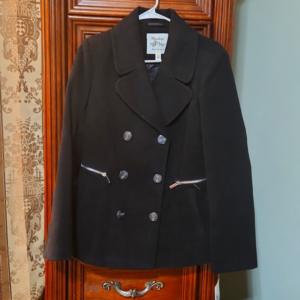 Black Peacoat Jacket